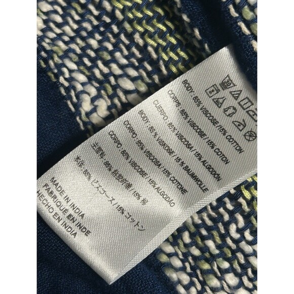 Free People Intimately Emerald Coast Semi Sheer Kimono Blue White Stripe Boho - Picture 9 of 10